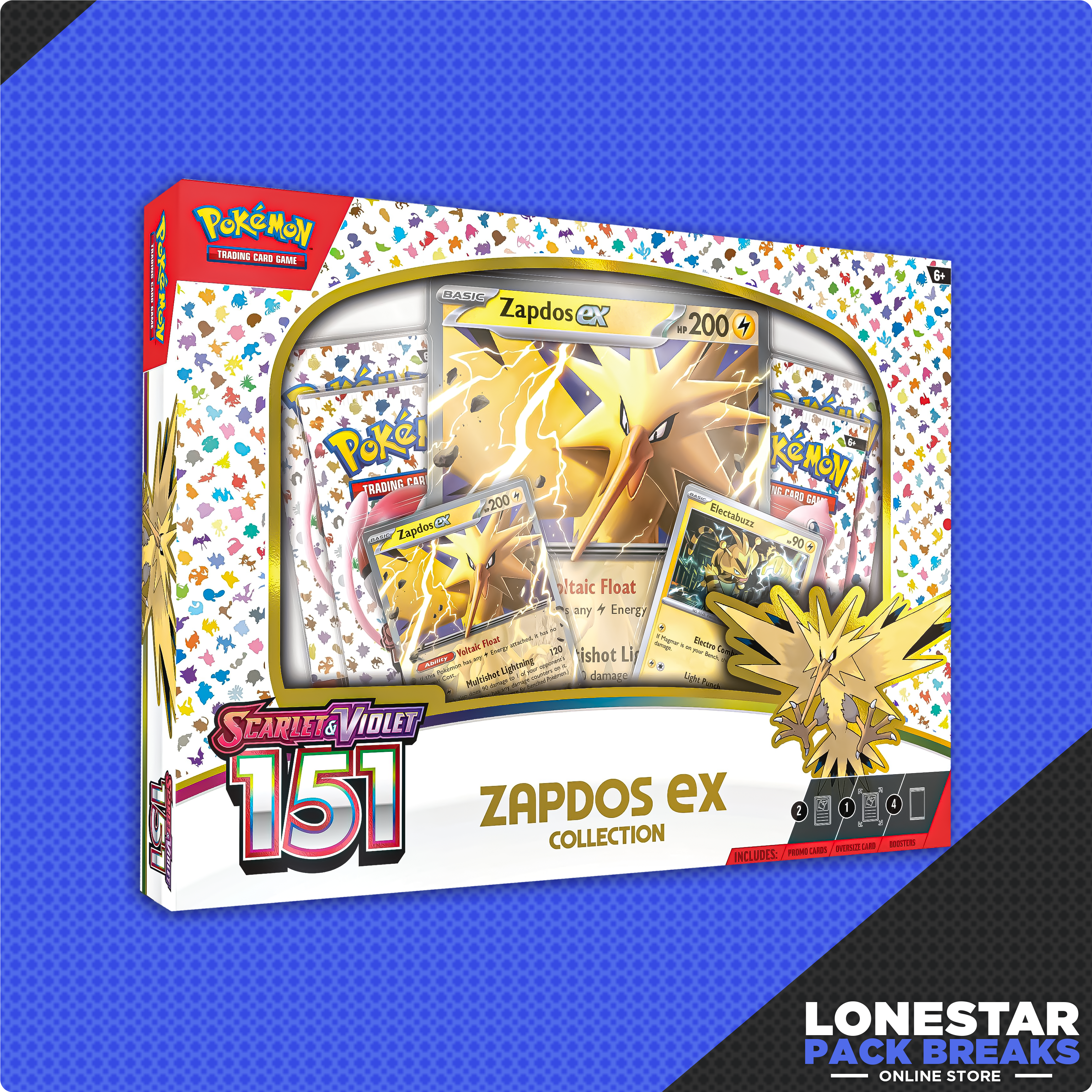 Pokemon Trading Card Game: Scarlet and Violet 151 Zapdos ex Collection - English