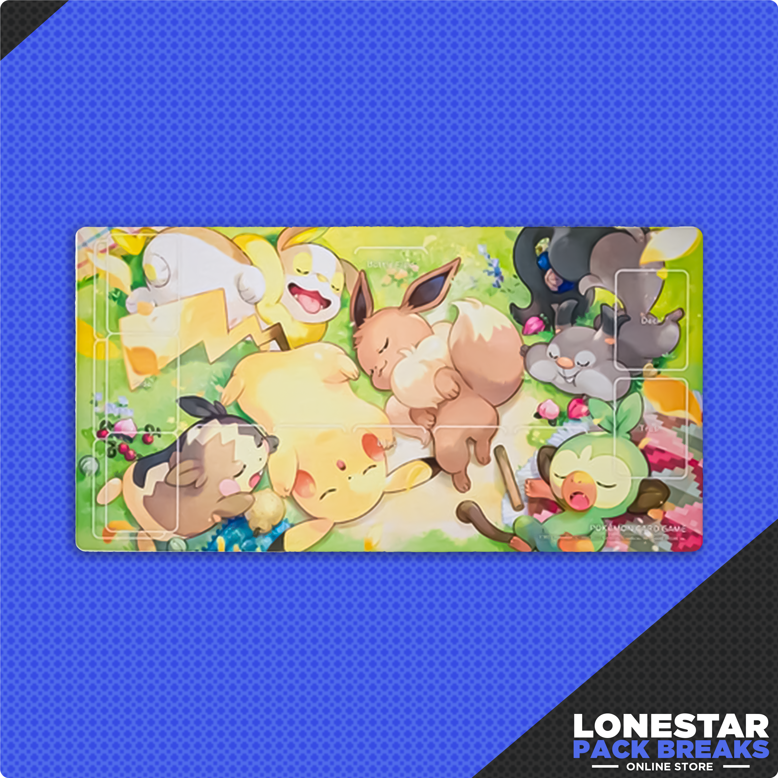 Pikachu Eevee sleepy friends Pokémon Center Japan Play Mat