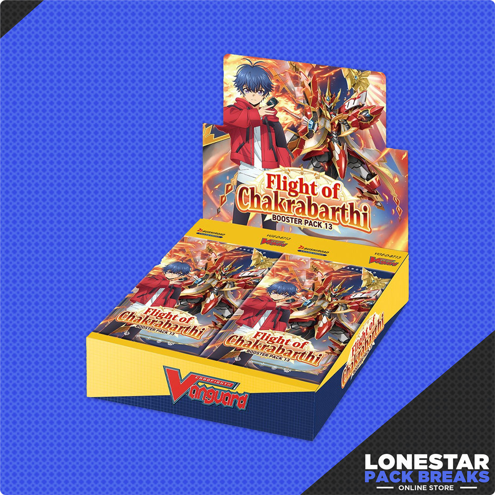 Cardfight!! Vanguard D-BT13: Flight of Chakrabarthi Booster Box Cardfight!! Vanguard D-BT13: Flight of Chakrabarthi Booster Box
