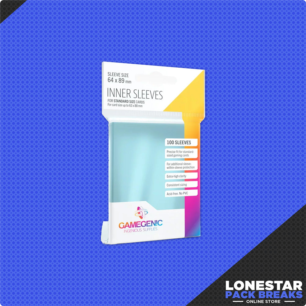 Gamegenic Inner Sleeves 100pk - Standard Size
