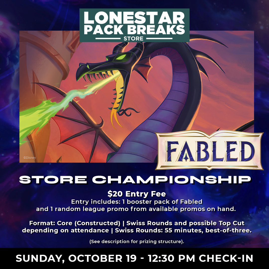 Lorcana Fabled Set Championship October 19 Check-in 12:30 PM [1 PM START]