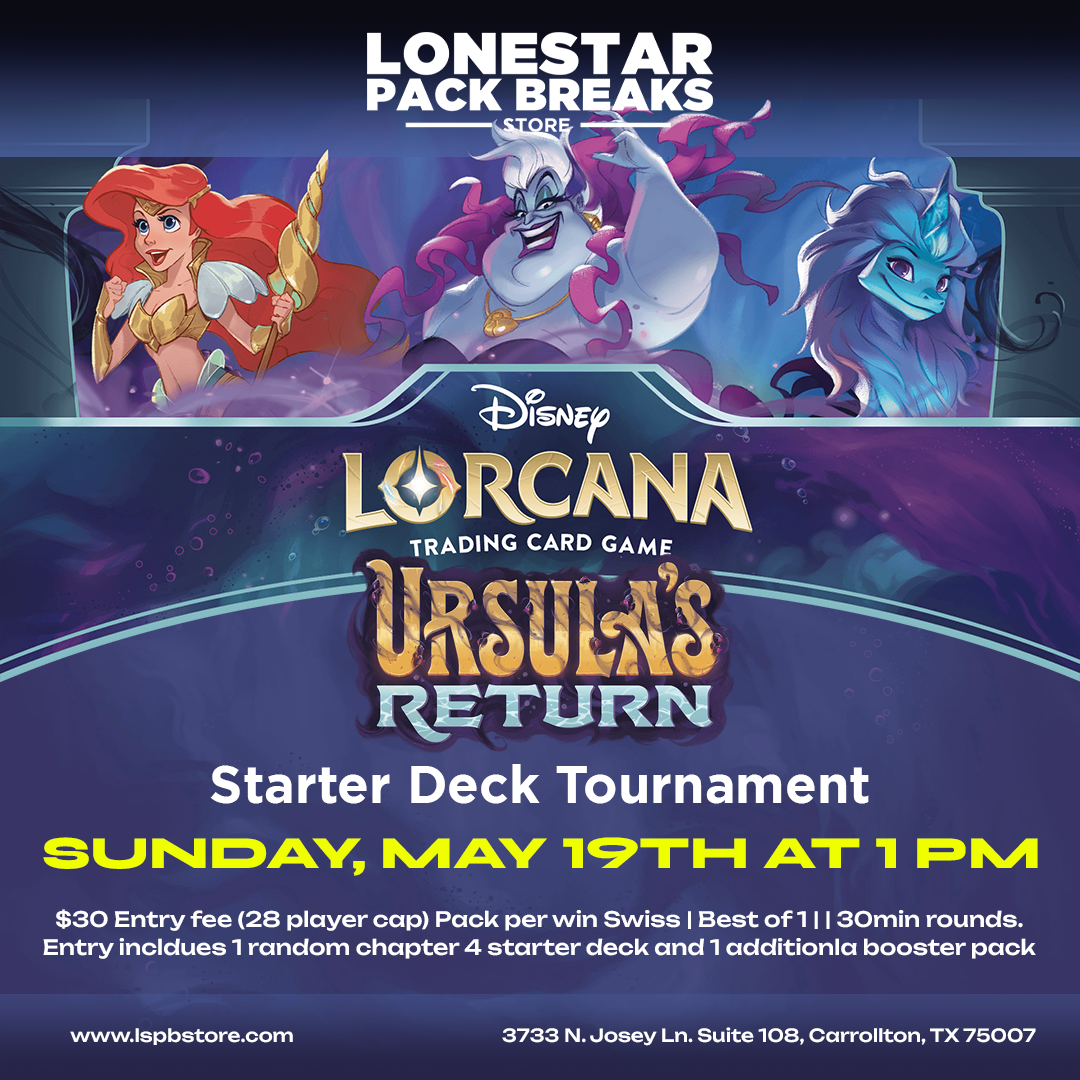 Lorcana Ursula's Return - Pre-Release Deck Tournament May 19, at 1 PM
