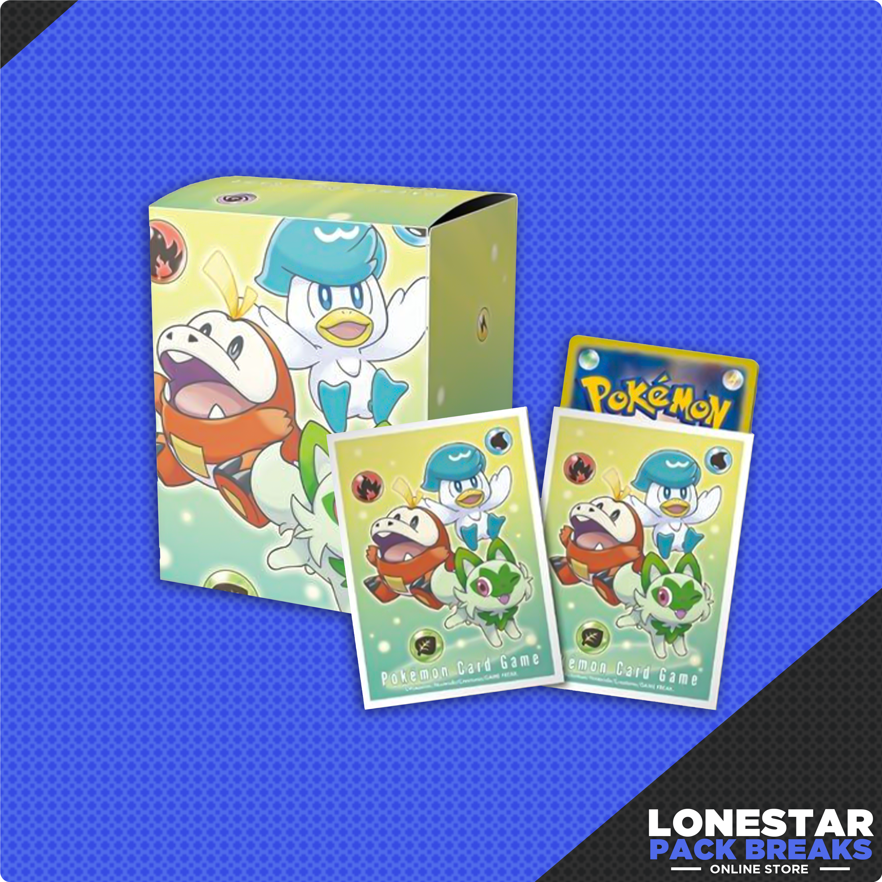 Paldean Starters Pokemon Center Japan Sleeves and Deck Box Combo